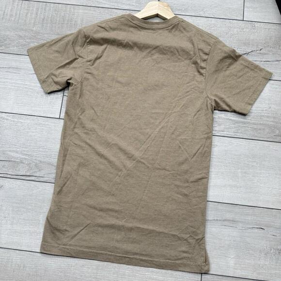 Patagonia Fitz Roy Bear T-Shirt Brown Sz Small Organic Cotton Logo Graphic Tee - Picture 2 of 8
